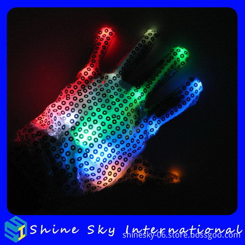 Super Quality Best Selling Mobile Phone Halloween Flashing Gloves